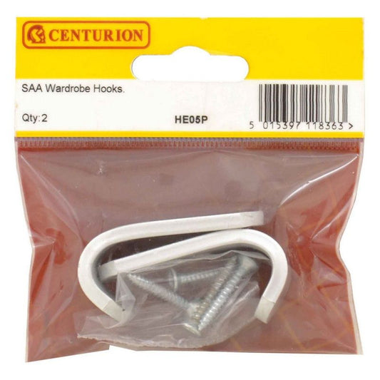 CENTURION HE05P ALUMINIUM SINGLE ROBE HOOKS