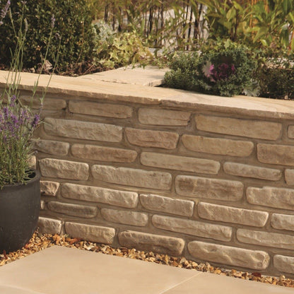 BRADSTONE NATURAL SANDSTONE WALLING MIXED SIZE PACK (285 BLOCKS PER PACK) SILVER GREY 23165