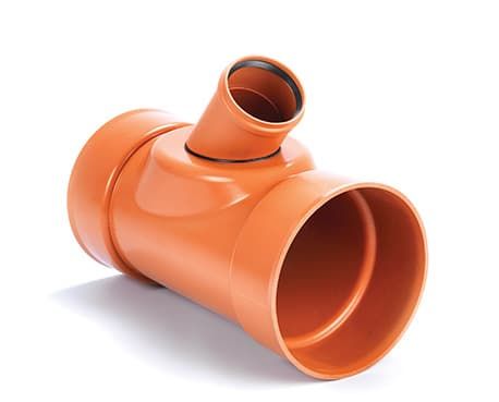 POLYPIPE POLYSEWER 375mm x 45deg UNEQUAL JUNCTION 300mm PS15120