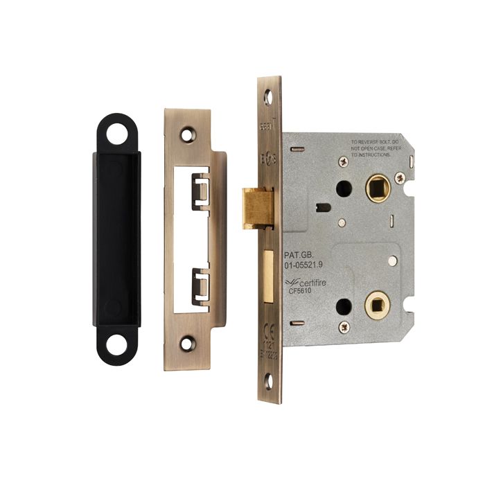 EASI-T BATHROOM LOCK 76mm ANTIQUE BRASS BAE5030AB/RP