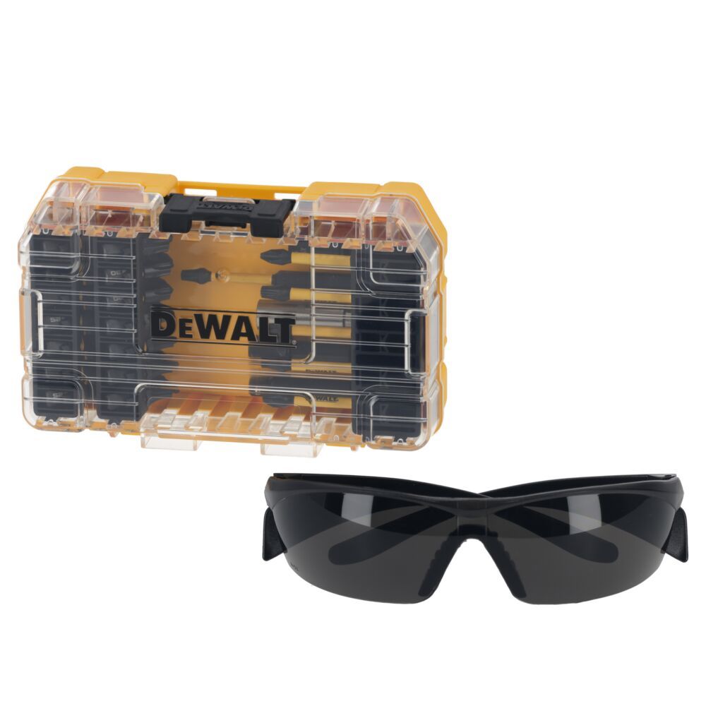 DEWALT DT70733T-QZ 38 PIECE FLEXTORQ ACCESSORIES SET FREE SAFETY SUNGLASSES
