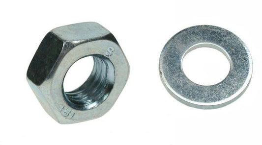 UNIFIX PACK 20 M8 BZP HEX NUT & WASHER UB4057