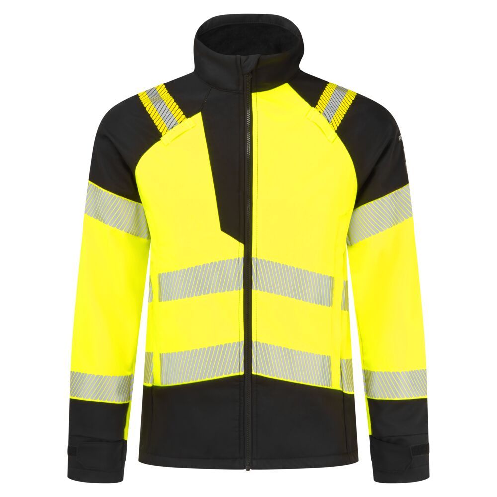 PW3 Modaflame Softshell Hi-Vis Multi-Norm FR Jacket, L, R, Yellow/Black