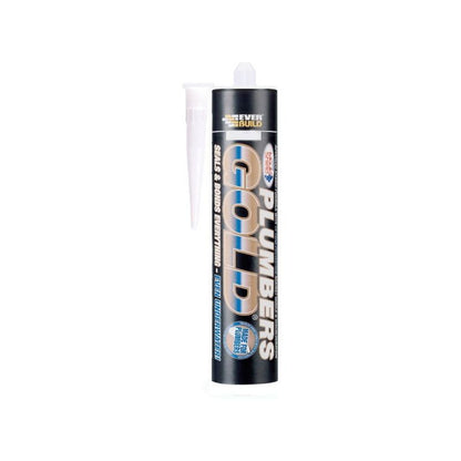 Everbuild Plumbers Gold Clear Sealant 300ml PLUMBGCL