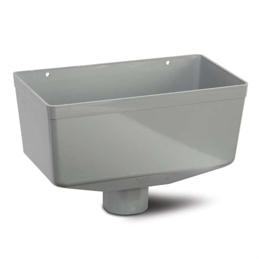 POLYPIPE RAINWATER 68mm ROUND HOPPER HEAD RR130W WHITE