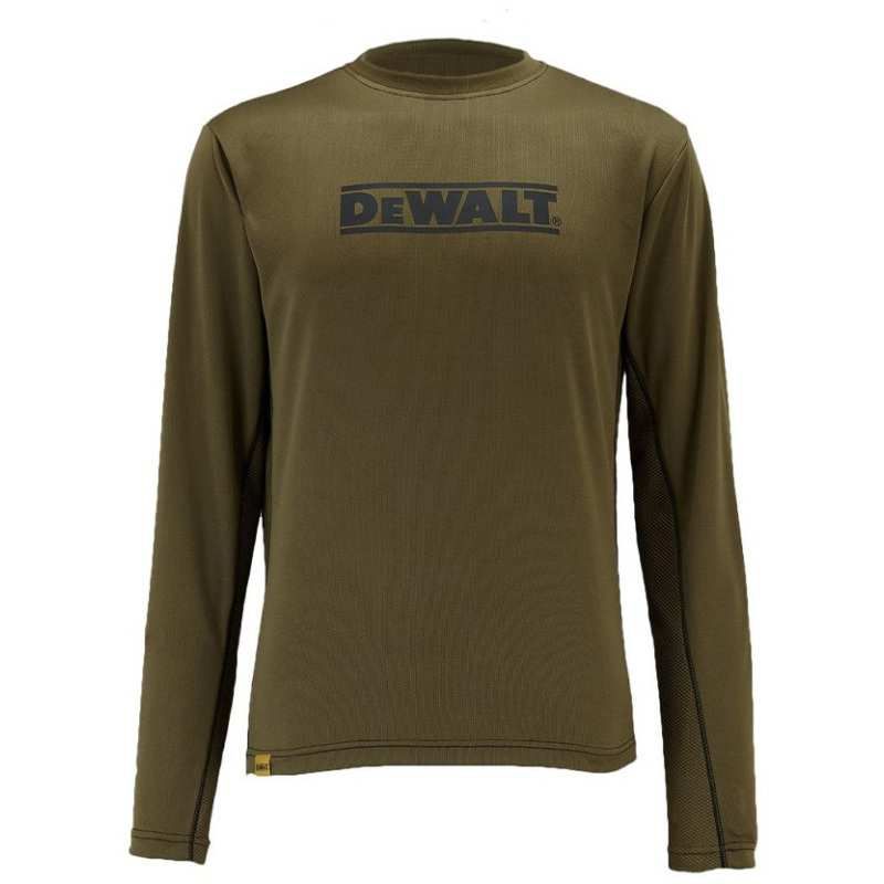 DEWALT TRURO OLIVE LONG SLEEVE PERFORMANCE T-SHIRT LARGE