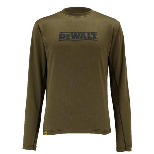 DEWALT TRURO OLIVE LONG SLEEVE PERFORMANCE T-SHIRT LARGE