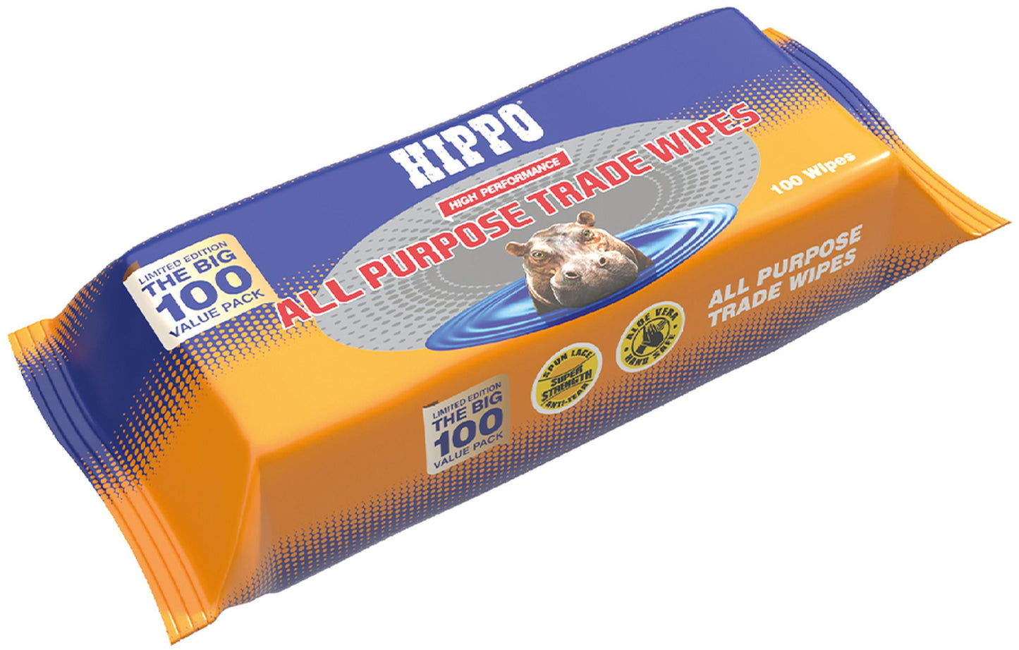 HIPPO ALL PURPOSE WIPES 300mm FLOW PACK OF 100 H18723