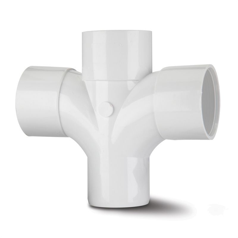 POLYPIPE ABS CROSS TEE 40mm x 92.5deg WS38 WS38W WHITE