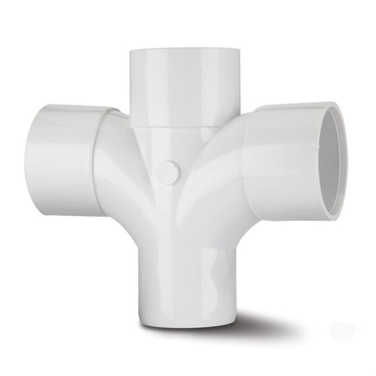 POLYPIPE ABS CROSS TEE 40mm x 92.5deg WS38 WS38W WHITE