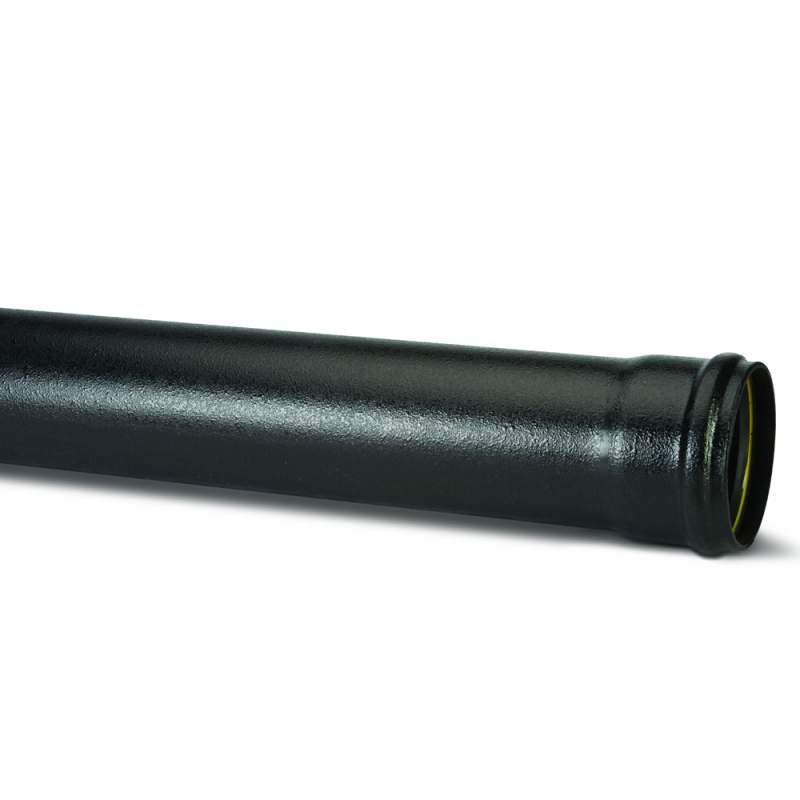 POLYPIPE ELEGANCE CAST IRON 110mm x 3m PIPE S/S 1 CISP430B BLACK