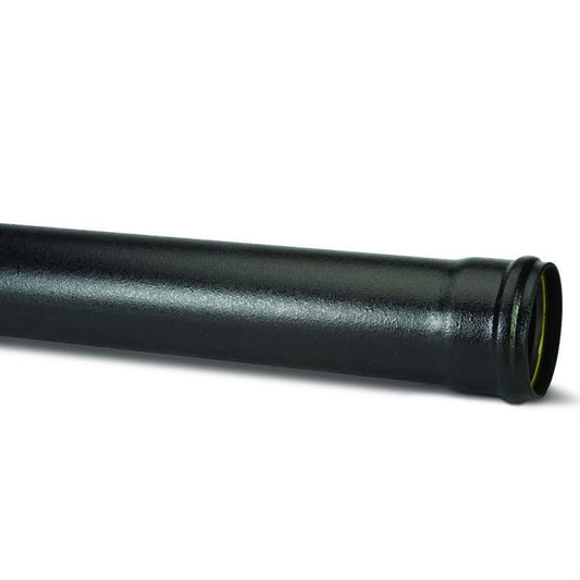 POLYPIPE ELEGANCE CAST IRON 110mm x 3m PIPE S/S 1 CISP430B BLACK