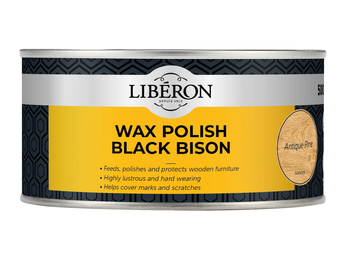 LIBERON BLACK BISON WAX POLISH PASTE 500ml ANTIQUE PINE LIBBBPWAP500