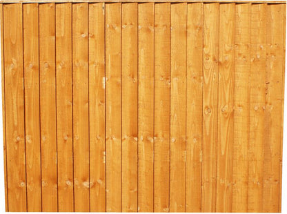 DENBIGH TIMBER VERTICAL BOARD FENCE PANEL 6 x 4' APEX CAP VB6X4