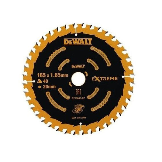 DEWALT DT10640-QZ EXTREME CIRCULAR SAW BLADE 40t x 20 x 165mm