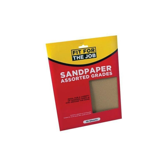 RODO FFJASP10A ASSORTED SANDPAPER (PACK 10)