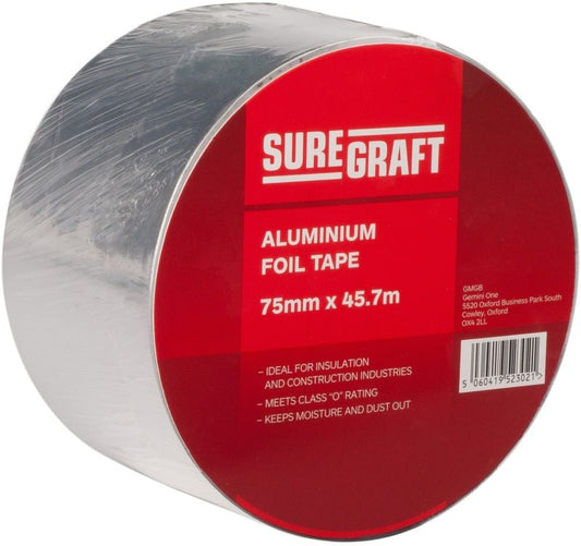 RHINO ALUMINIUM FOIL TAPE 75mm x 45.7m 08067550RH8HG