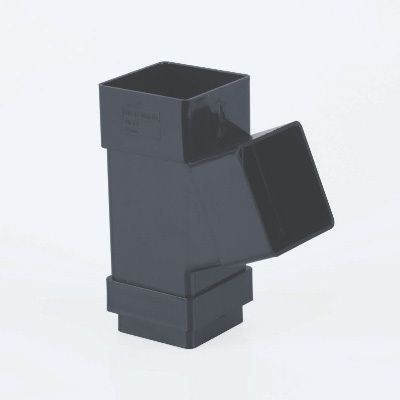 BRETT DOWNPIPE SQUARE BRANCH 112.5deg ANTHRACITE GREY BR518