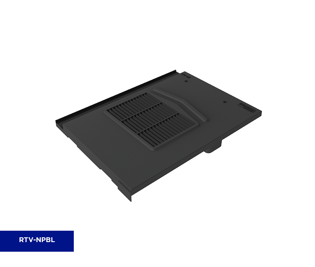 TIMLOC NON-PROFILE ROOF TILE VENT BLACK RTV-NPBL