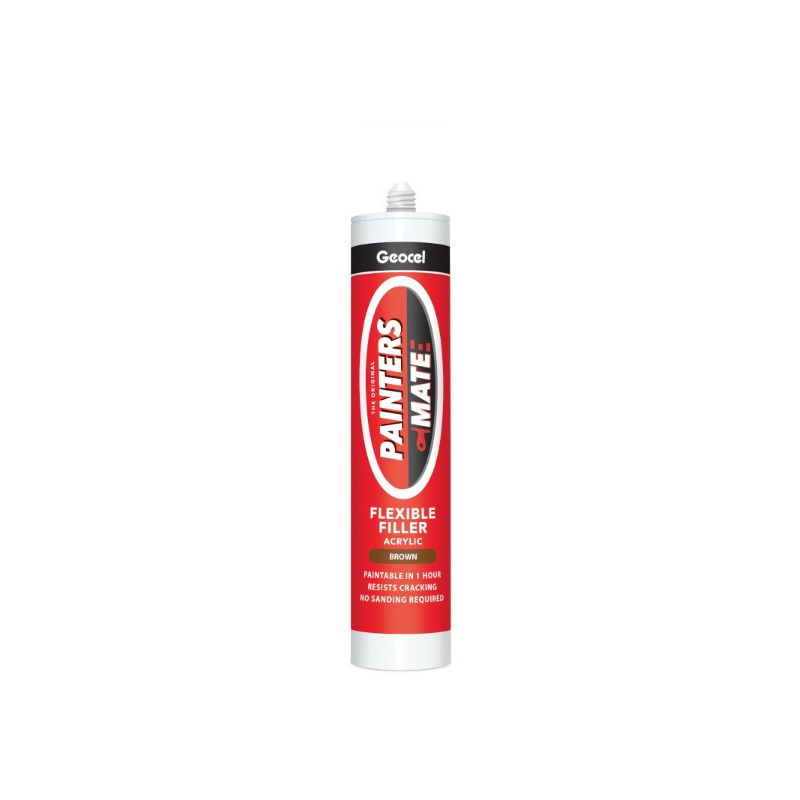 GEOCEL PAINTERS MATE 310ml FLEXIBLE ACRYLIC DECORATORS FILLER BROWN 2939452/C05
