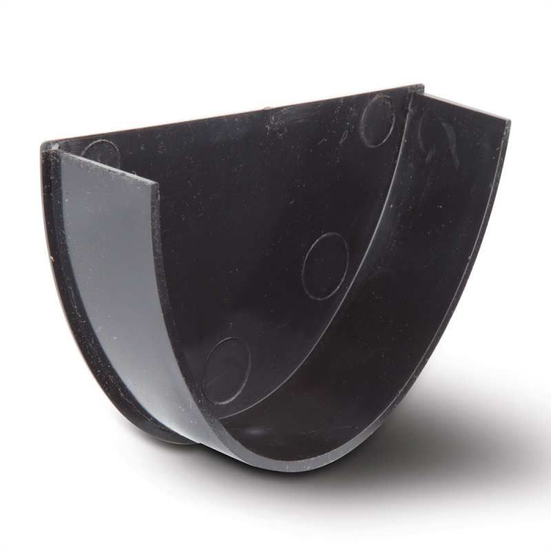POLYPIPE RAINWATER POLYFLOW DEEP GUTTER STOP END INT RD508B BLACK