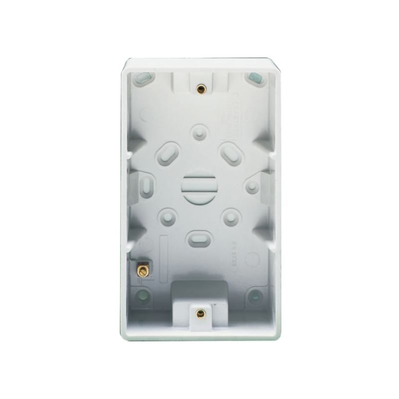 CRABTREE 9053 2-GANG SHAVER SOCKET INSTALLATION BOX 49mm