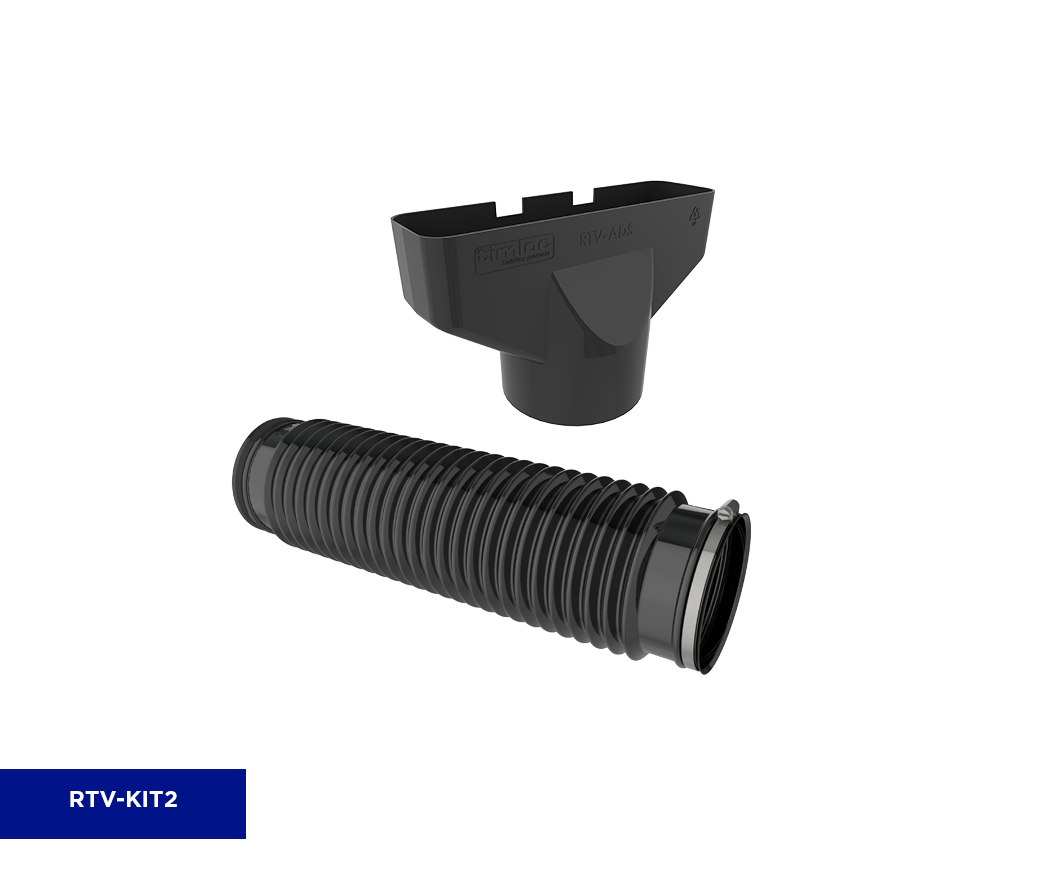 TIMLOC FLEXI-PIPE & RTV-ADS & CLAMP KIT BLACK RTV-KIT2