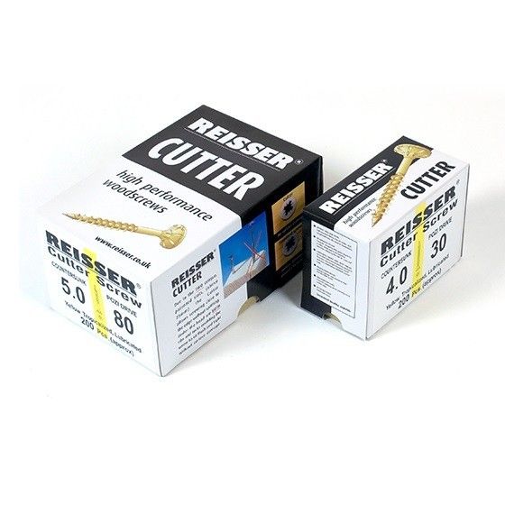 REISSER CUTTER POZI CSK BOX OF 100 WOODSCREWS 6 x 70mm