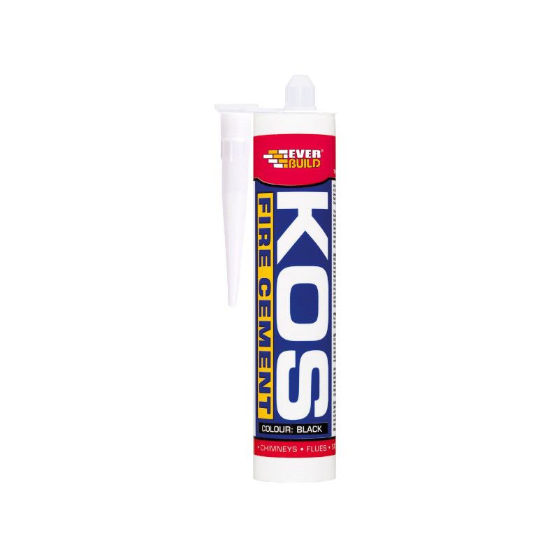 Everbuild Kos Fire Cement Black 300ml PCKOSBKFIREC3