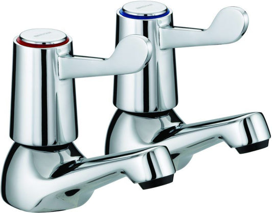 BRISTAN VALUE BASIN TAPS WITH 3IN LEVERS CD CP PAIR