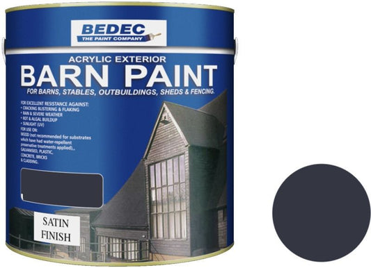 BEDEC SATIN BARN PAINT 2.5l ANTHRACITE BEDE2AVA017/40