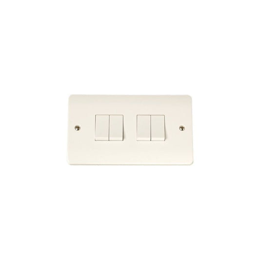 CLICK CMA019 4-GANG 2 WAY PLATE SWITCH 10a