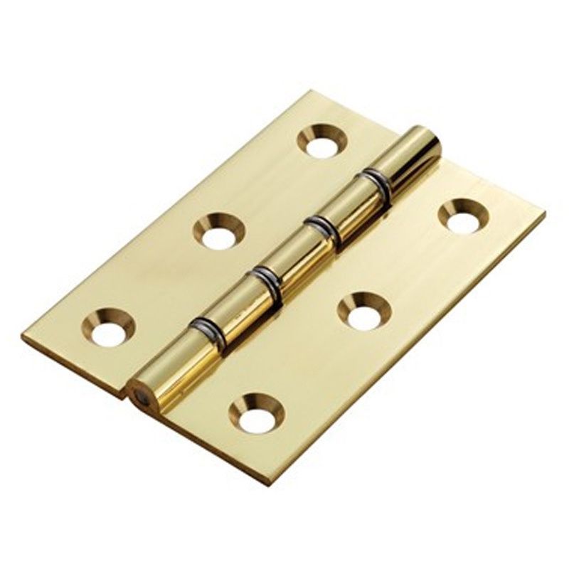 POLISHED BRASS BUTT HINGE PAIR 100 x 66mm HDSW2/BP