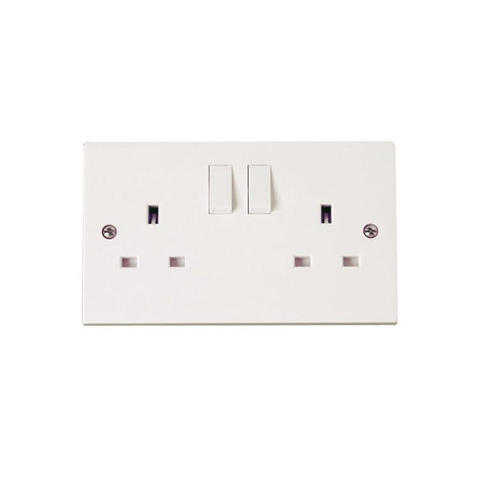 CLICK PRW036 SWITCHED SOCKET 2GANG 13A WHITE