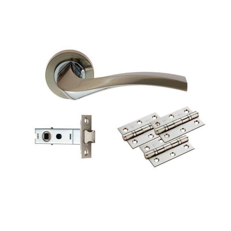 SINES ULTIMATE LATCH PACK BOXED SATIN NICKEL / POLISHED CHROME UDP008SNCP/INTB
