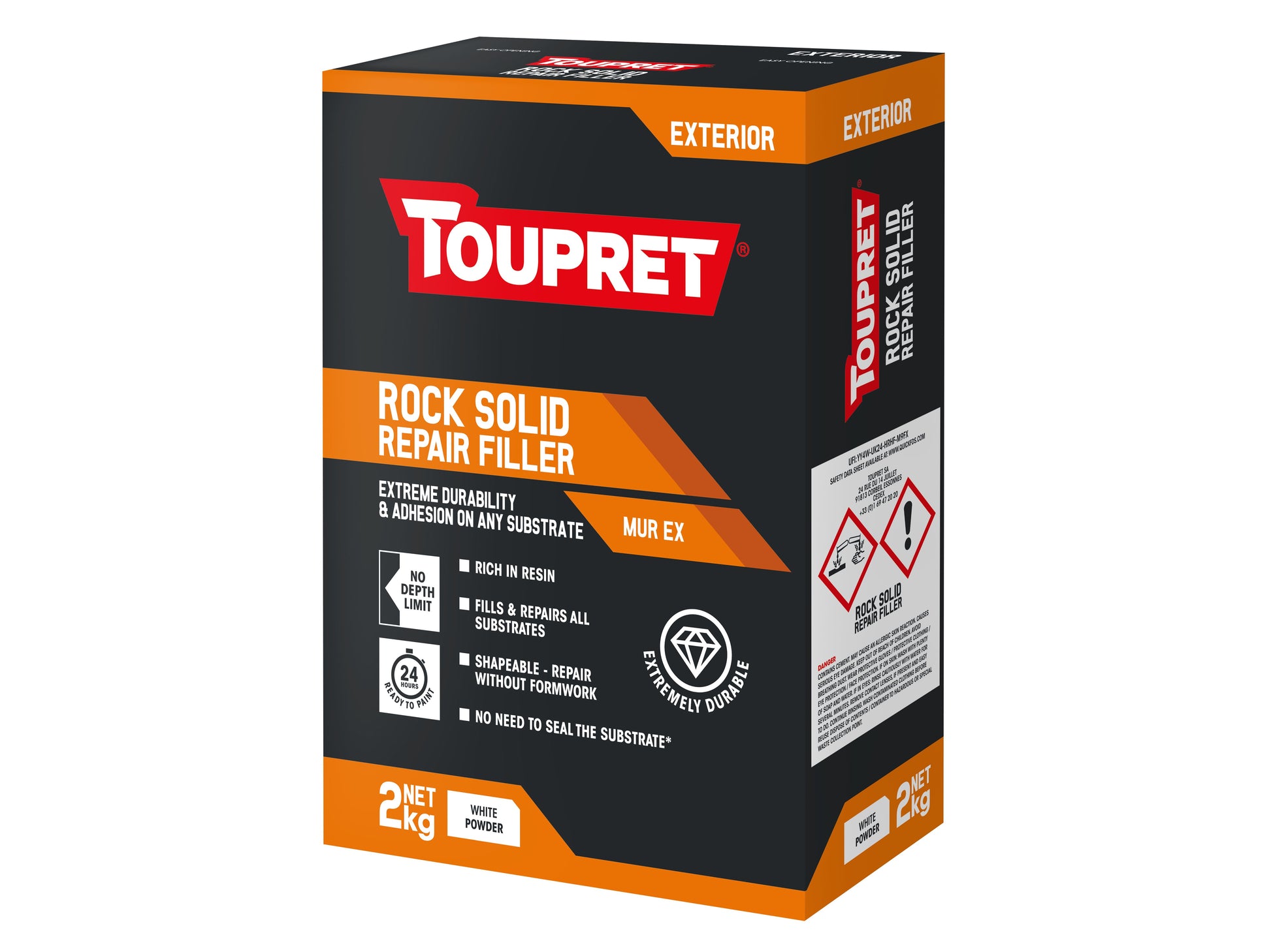 TOUPRET TOUTTMUX02 T13 MUREX ALL SUBSTRATES EXTERIOR REPAIR FILLER 2kg