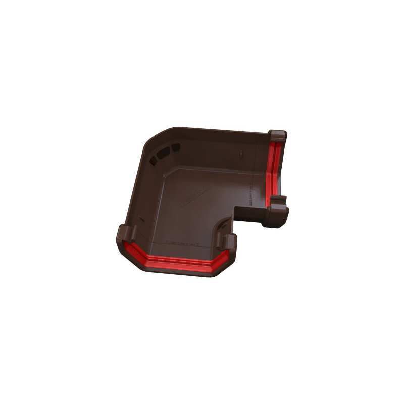 FREEFLOW SQUARE GUTTER ANGLE 90deg LEATHER BROWN FRS603LB