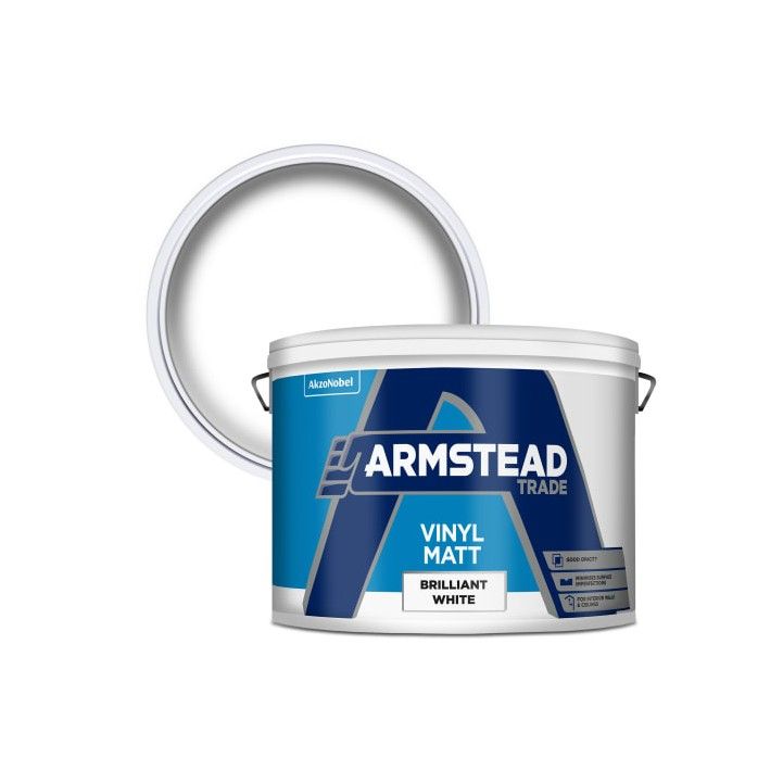 ARMSTEAD TRADE VINYL MATT EMULSION 10l PURE BRILLIANT WHITE 5218668