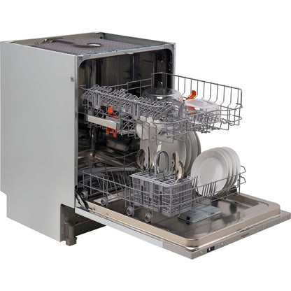 HOPKINS HOMES HOTPOINT H2I HD526 UK INTEGRATED 14 PLACE SETTING DISHWASHER SILVER 60cm BLACK