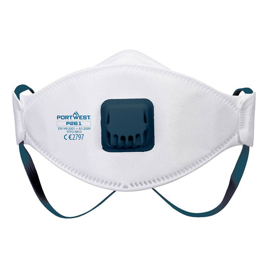 Trifold Valved Dolomite FFP2 Respirator (Pk10), , R, White
