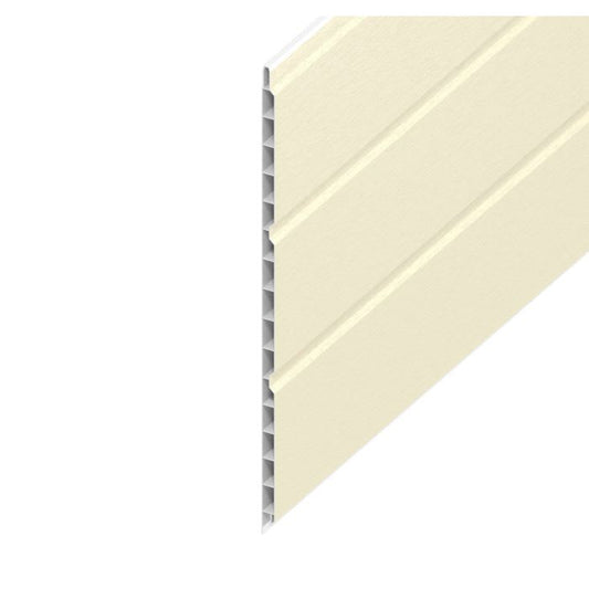 9mm Hollow Soffit Board Cream 300mm x 5m