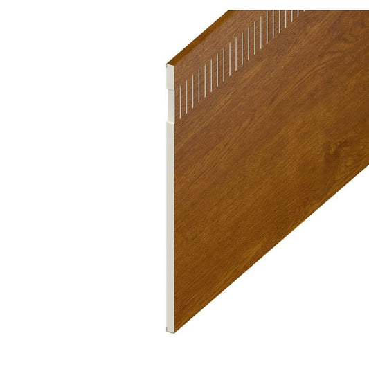9mm Vented Eurosoffit Board Golden Oak 200mm x 5m (10mm Airspace)