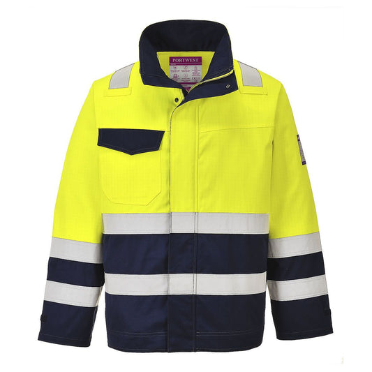 Hi-Vis Modaflame Jacket, L, R, Yellow/Navy