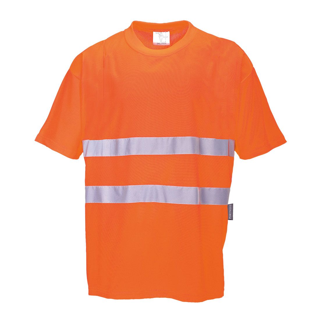 Hi-Vis Cotton Comfort T-Shirt S/S , 4XL, R, Orange