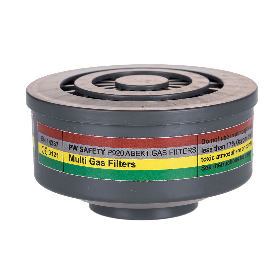 ABEK1 Gas Filter Special Thread Connection (Pk4), , R, Grey