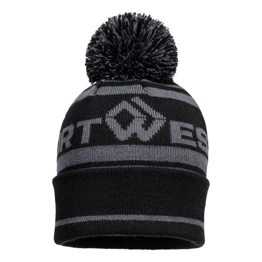 Portwest Bobble Hat, , R, Metal Grey