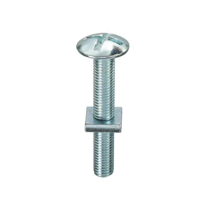 M8 x 100 Bright Zinc-Plated Roofing Bolts (100/Pack)