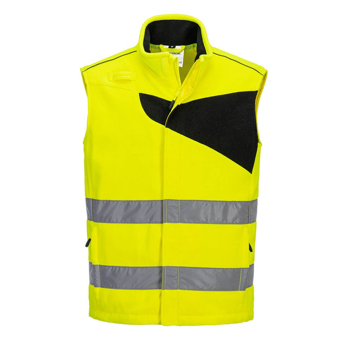 PW2 Hi-Vis Fleece Bodywarmer, 4XL, R, Yellow/Black