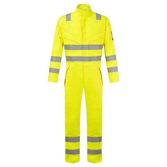 Modaflame Work Hi-Vis Multi-Norm FR Coverall, L, R, Yellow