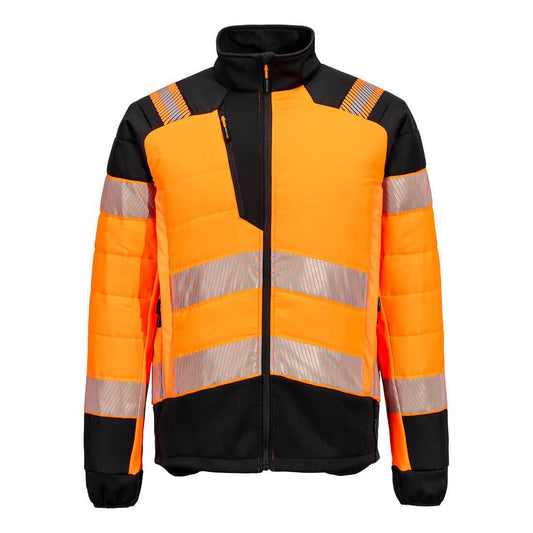  PW3 Hi-Vis Hybrid Baffle Jacket, 4XL, R, Orange/Black